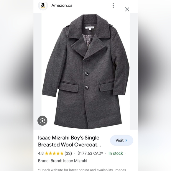 New Issac Mizrah Boys Coat - Picture 9 of 9